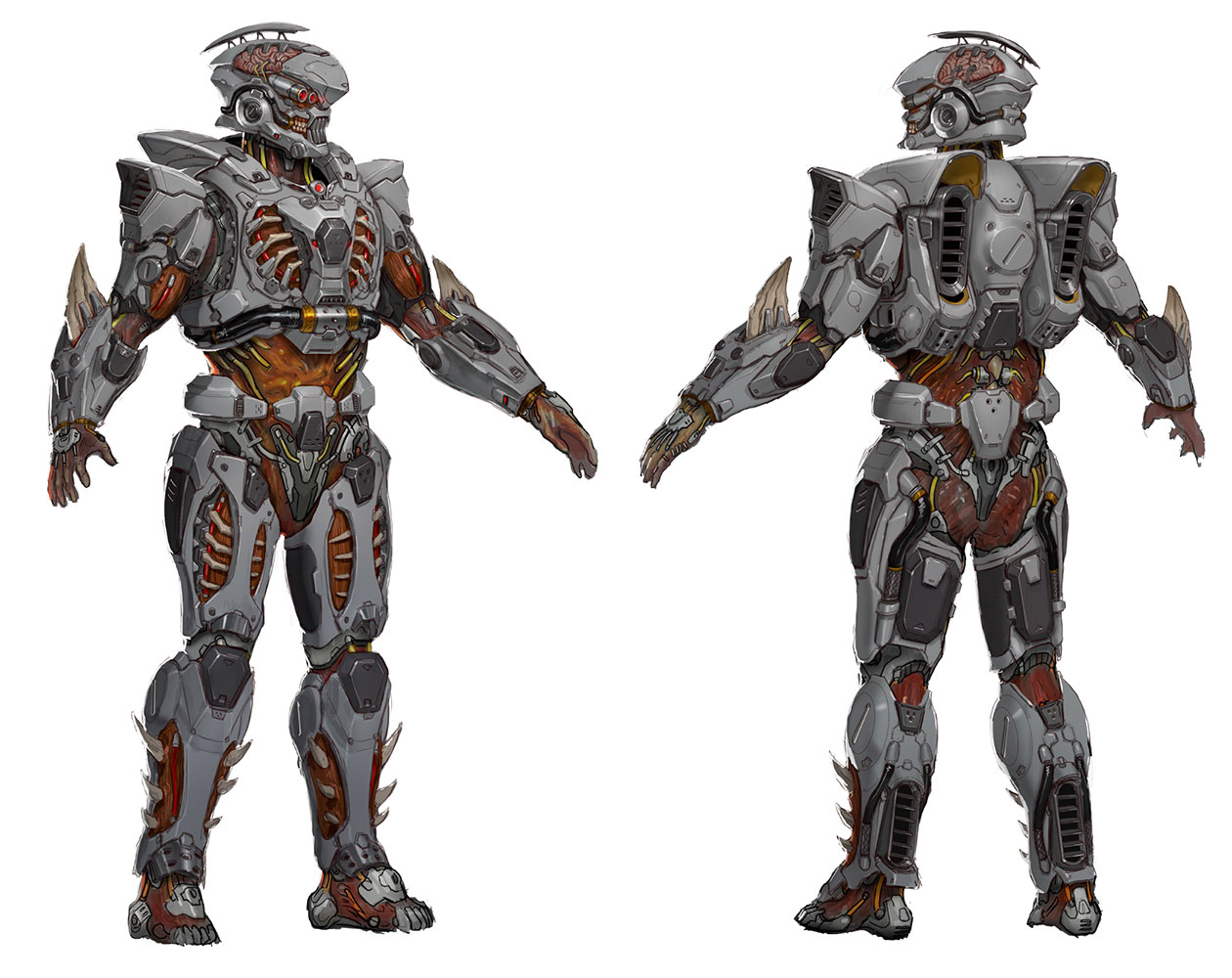 Cyberdemonic Armor Concept Art from Doom (2016)