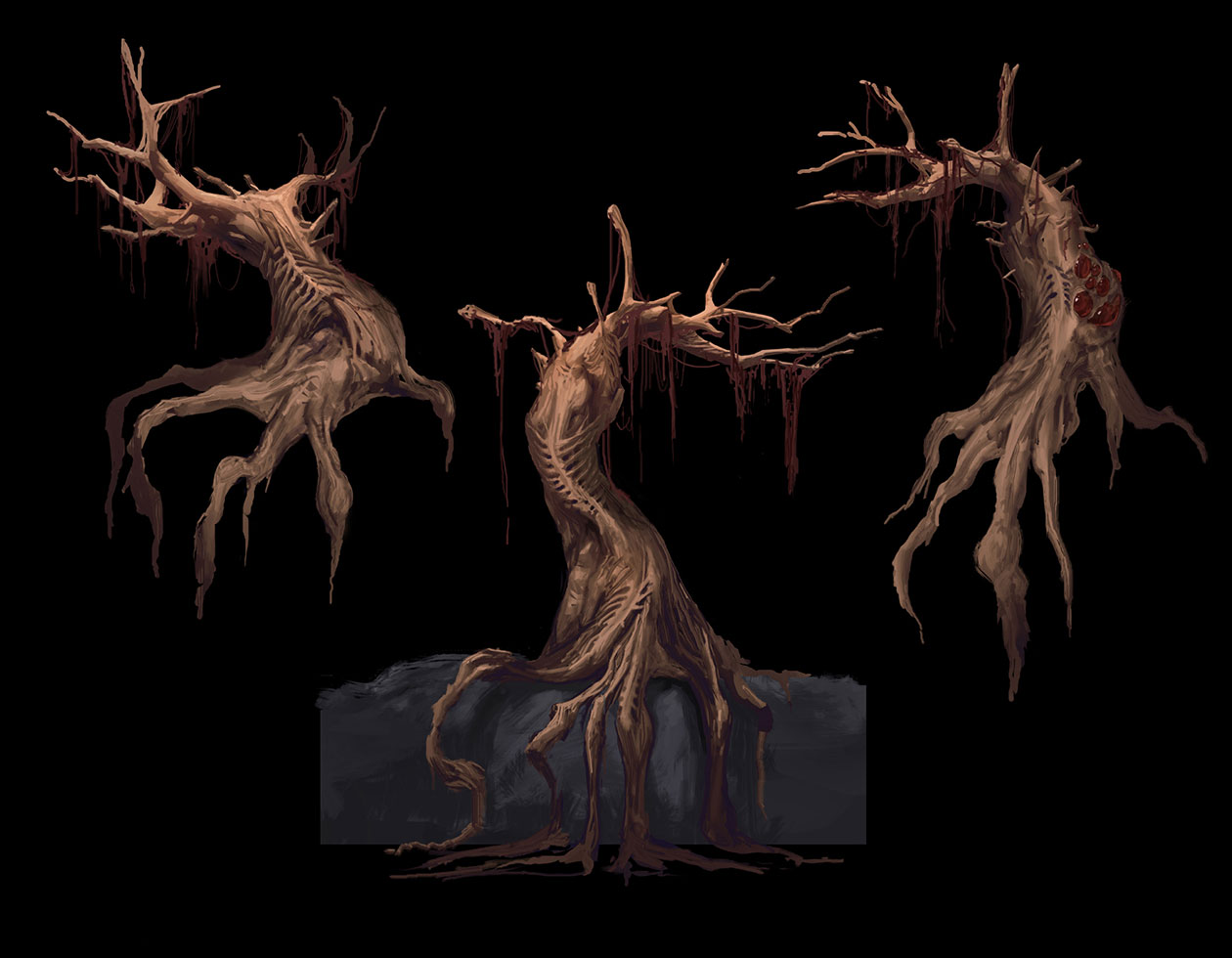 Hell Trees Concept Art from Doom (2016)