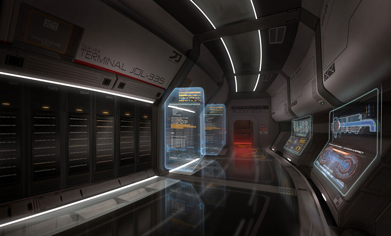 Lazarus Hallway Concept Art from Doom (2016)