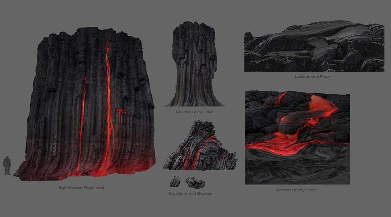 Molten Rock Concept Art from Doom (2016)