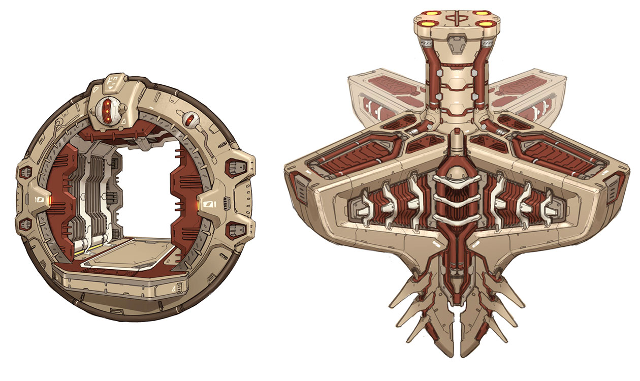 Orbital Airlock Concept Art from Doom (2016)