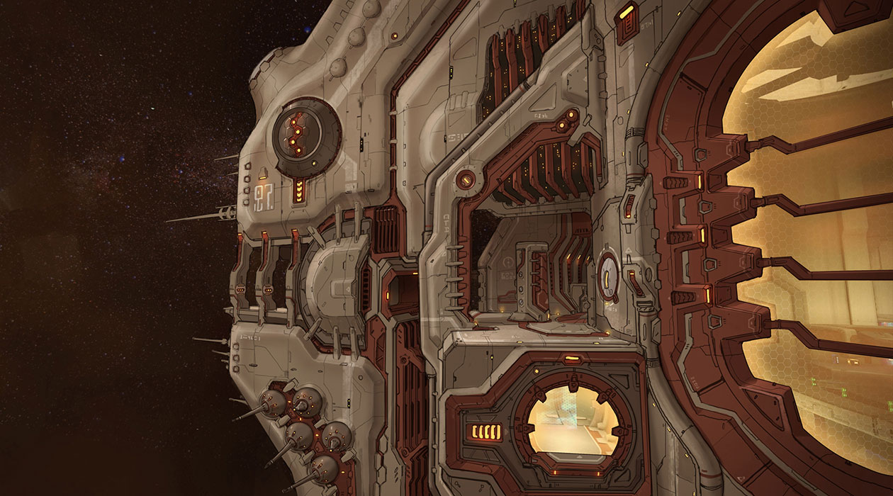 Orbital Exterior Concept Art from Doom (2016)