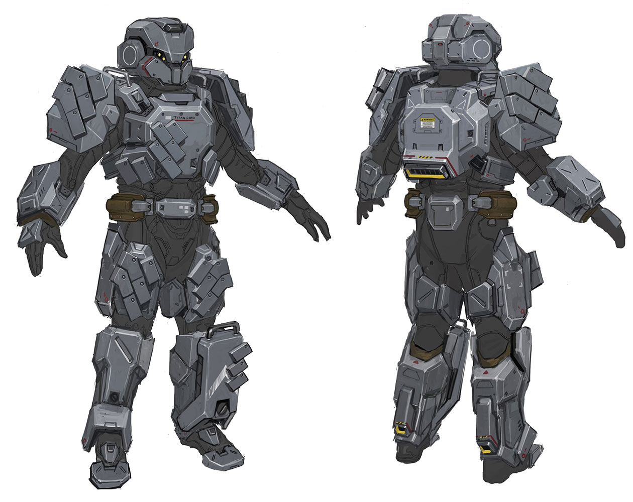 Utilitarian Armor Concept Art from Doom (2016)