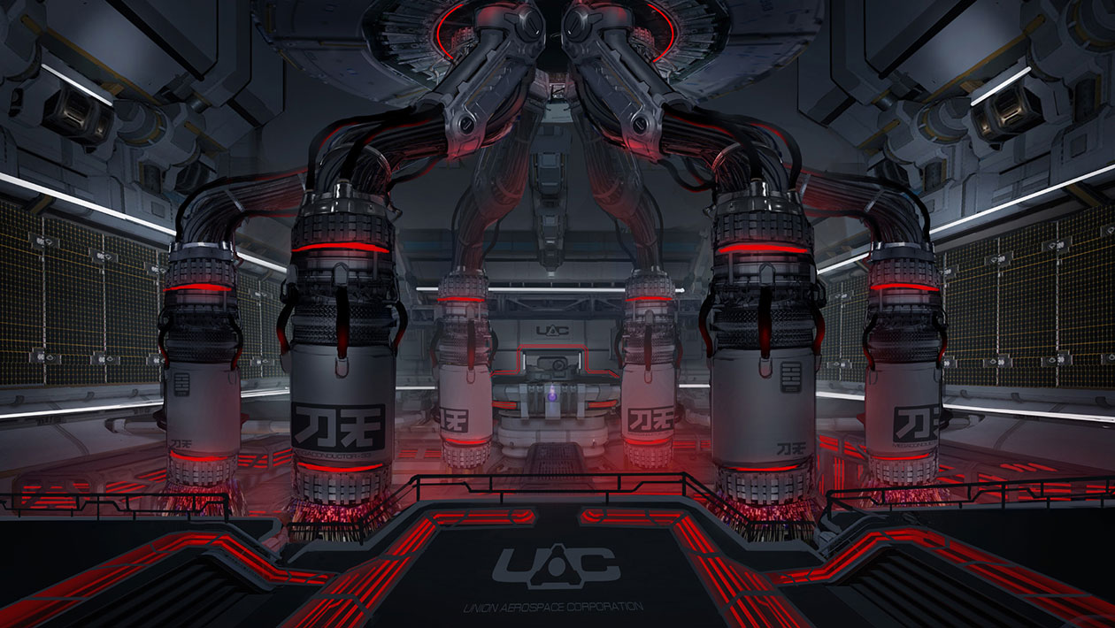 Vega Central Processing Concept Art from Doom (2016)