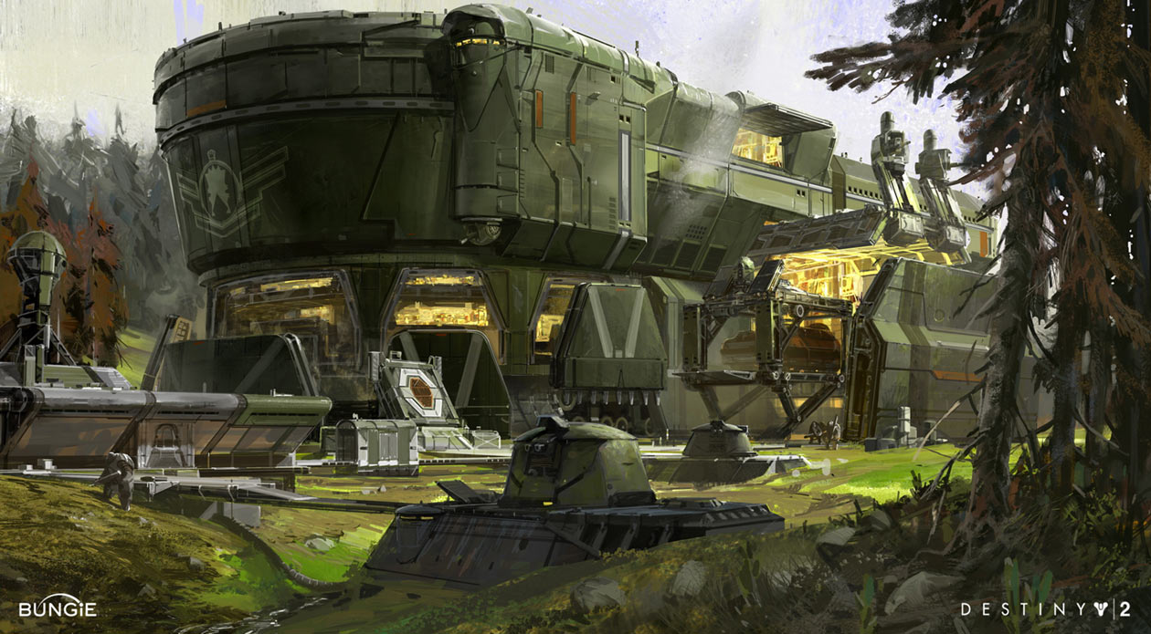 Cabal Forest Camp Art from Destiny 2