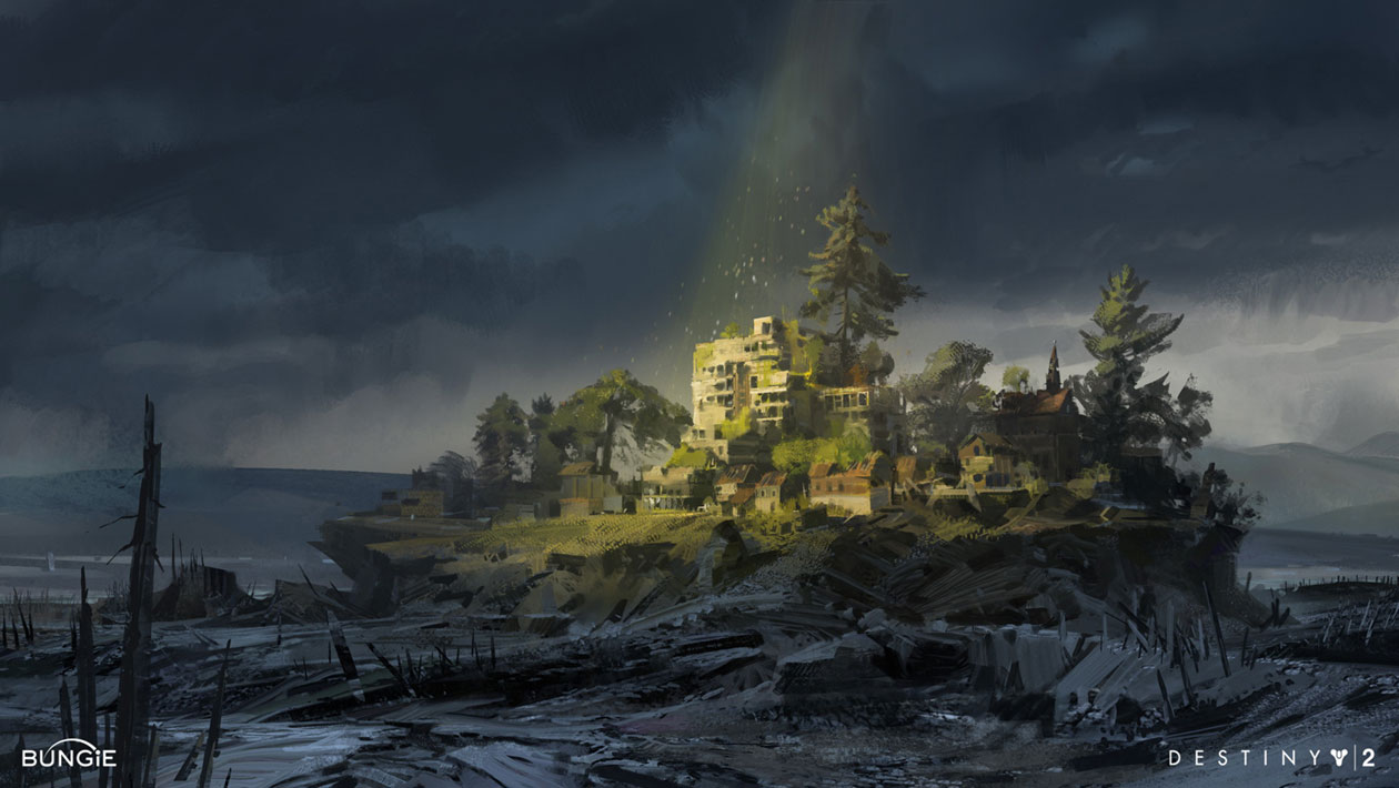 European Dead Zone Landscape Art from Destiny 2