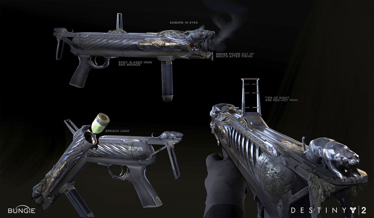 Fighting Lion Exotic Weapon Art from Destiny 2