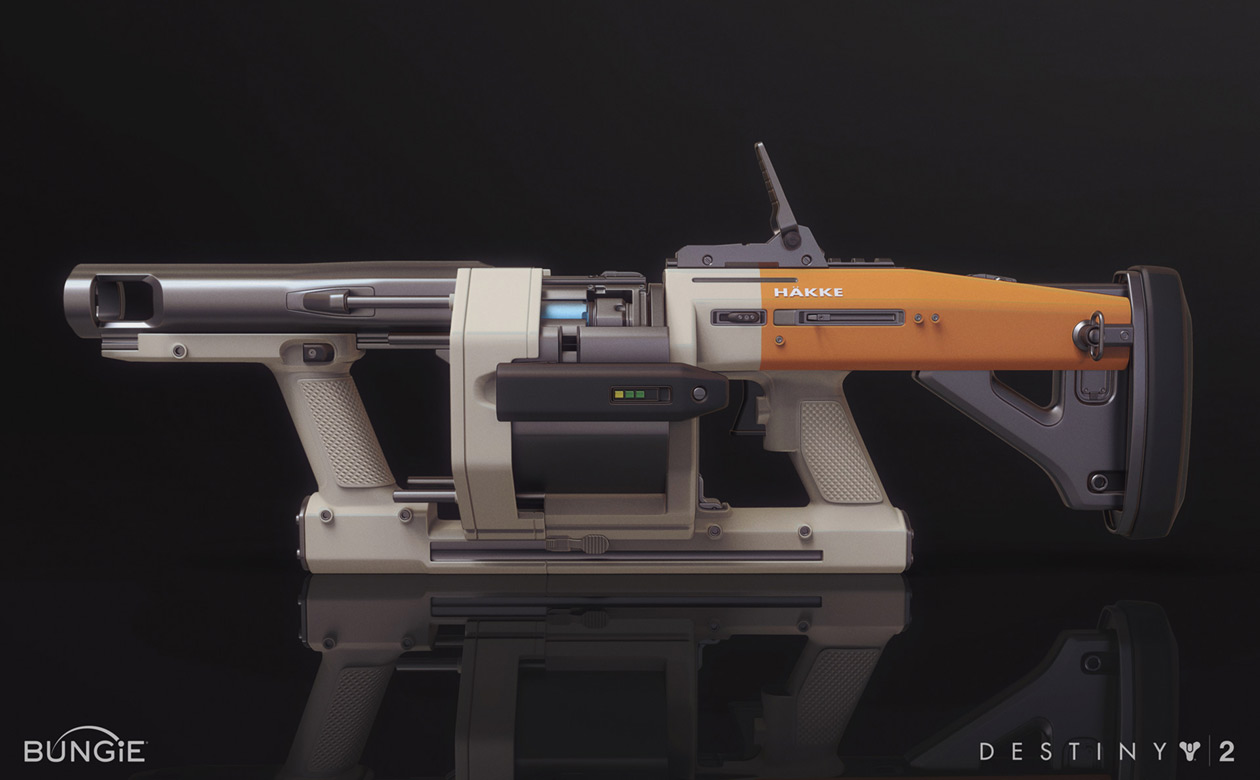 Hakke Grenade Launcher Weapon Art from Destiny 2
