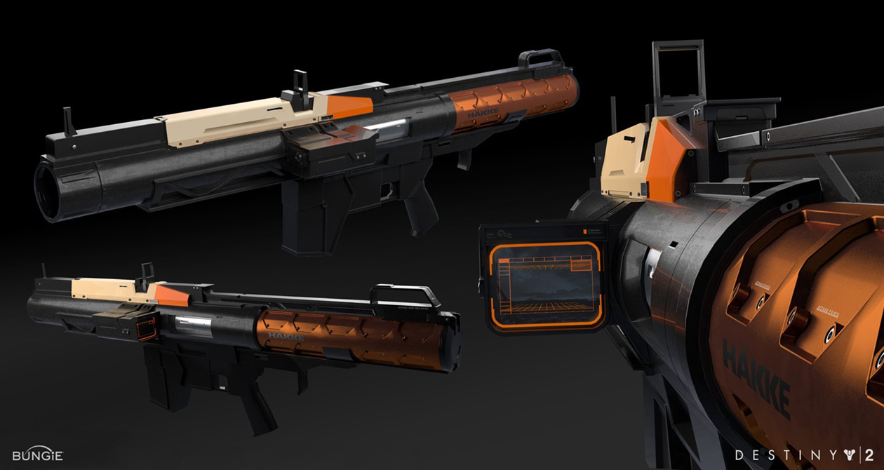 Hakke Rocket Launcher Weapon Art from Destiny 2