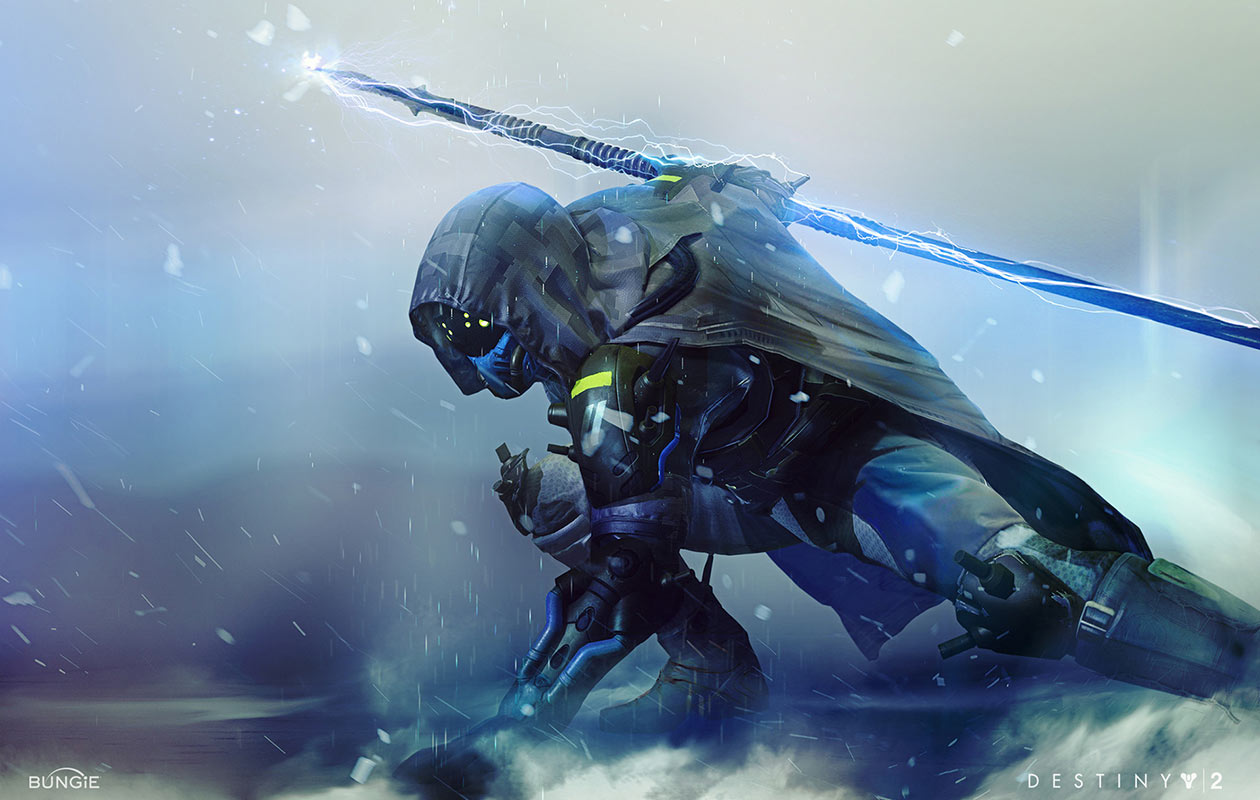 Hunter Warrior Monk Character Art from Destiny 2