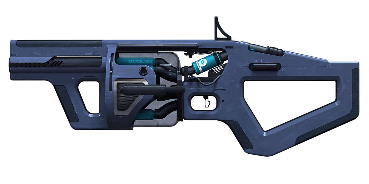Omolon Grenade Launcher Weapon Art from Destiny 2