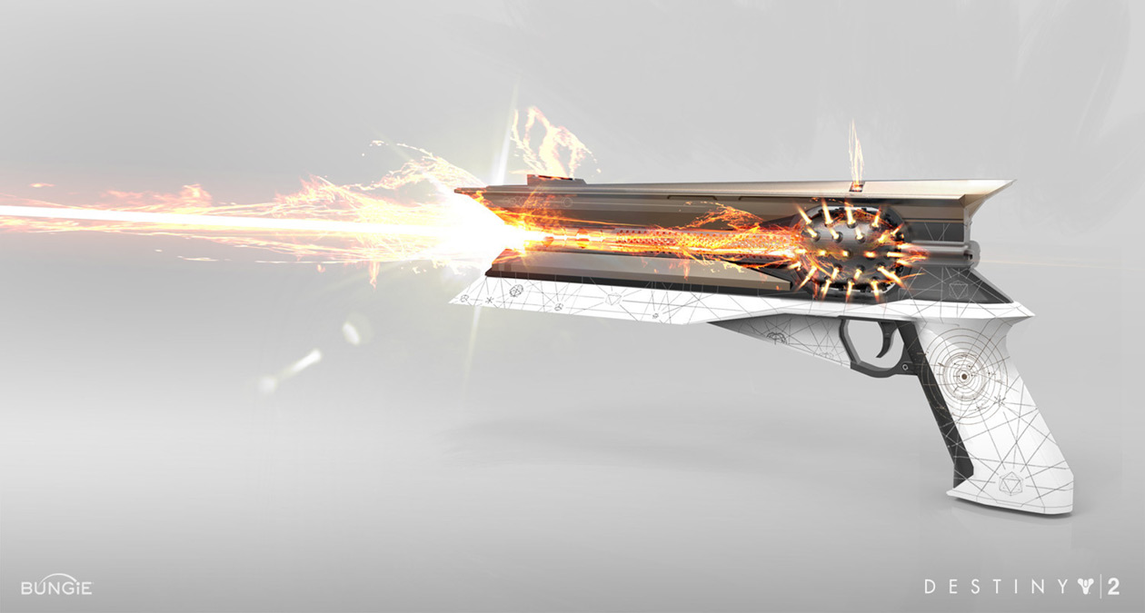 Sunshot Exotic Discharge Weapon Art from Destiny 2