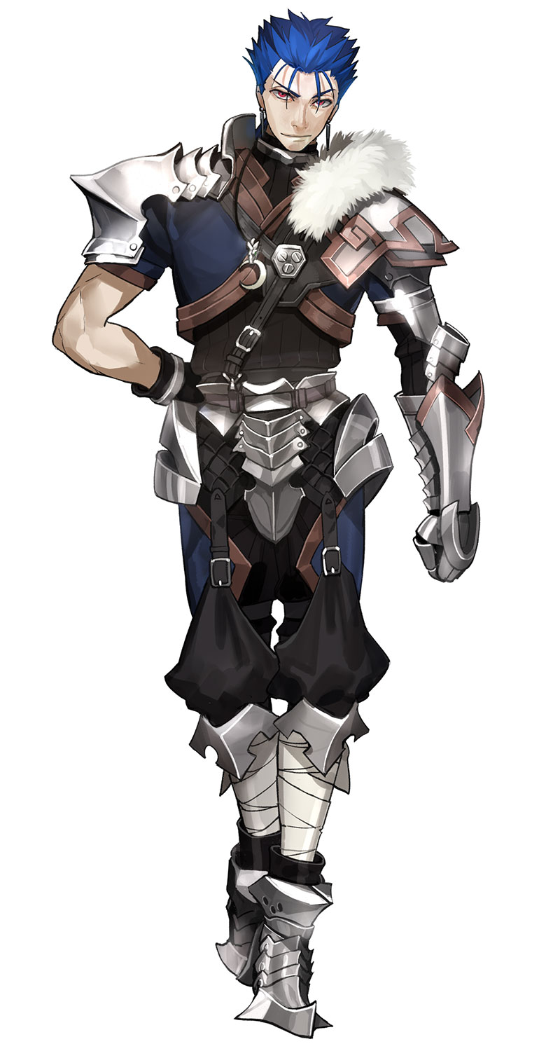 Cu Chulainn, Young Lancer Outfit Character Art from Fate/Extella: The Umbral Star