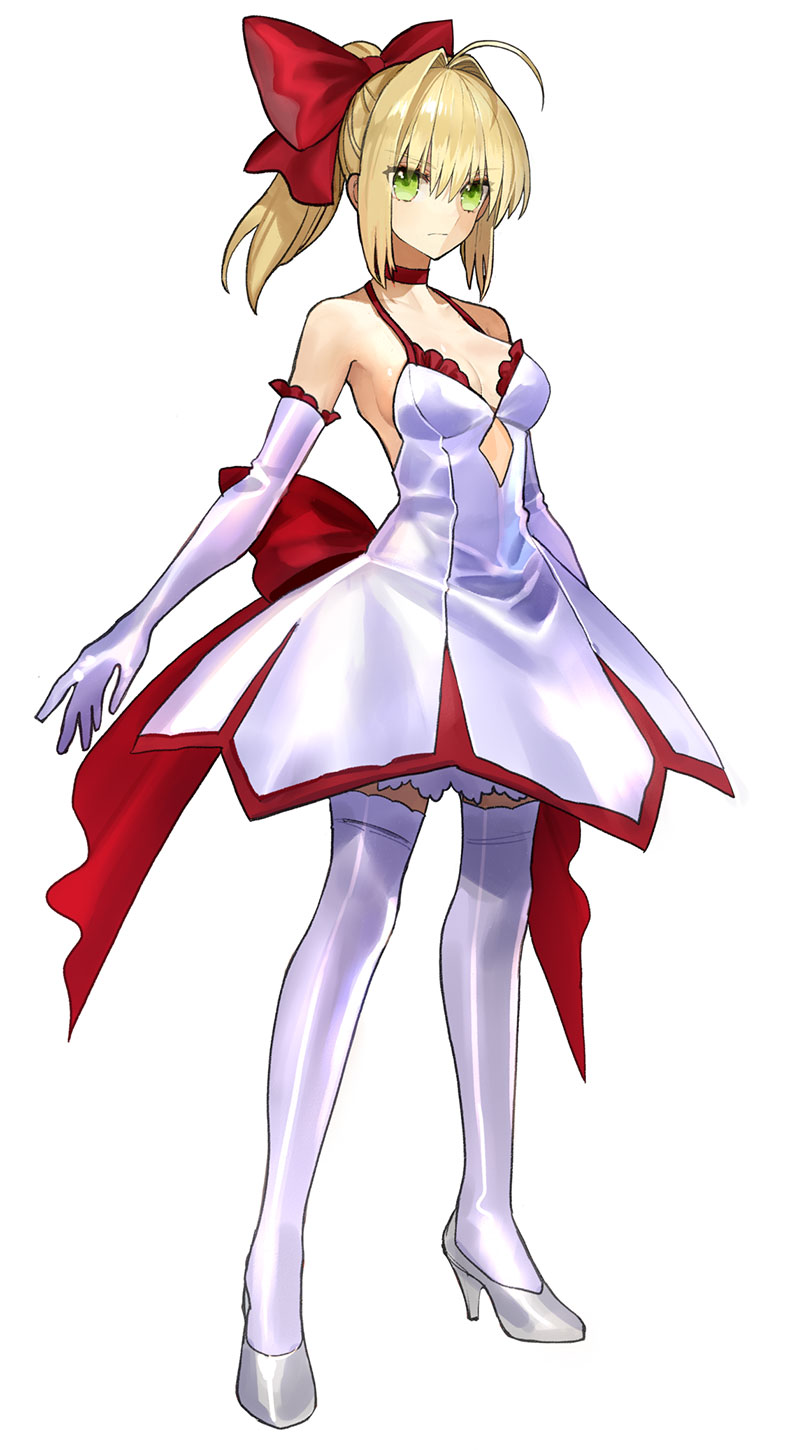 Nero, Pure Night Dress Outfit Character Art from Fate/Extella: The Umbral Star