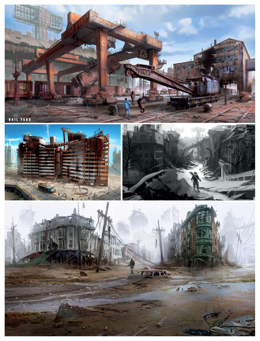 Boston Ruins Concept Art from Fallout 4