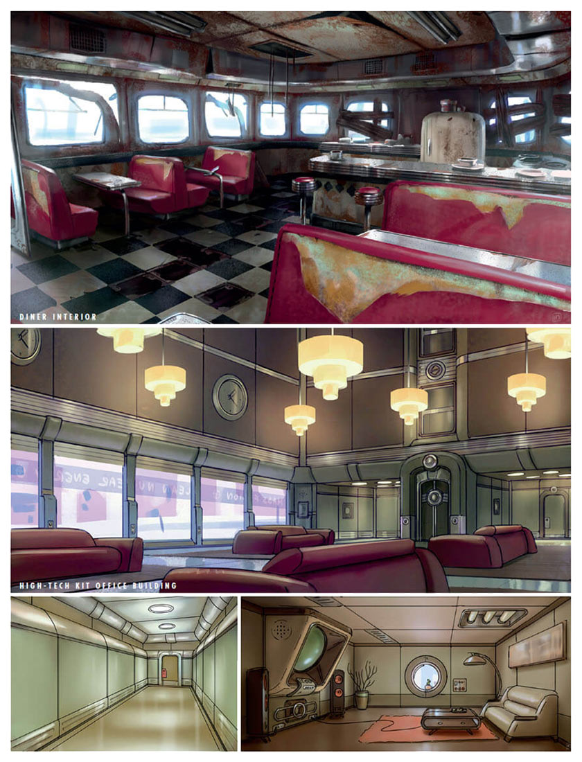 Building Interiors Concept Art from Fallout 4
