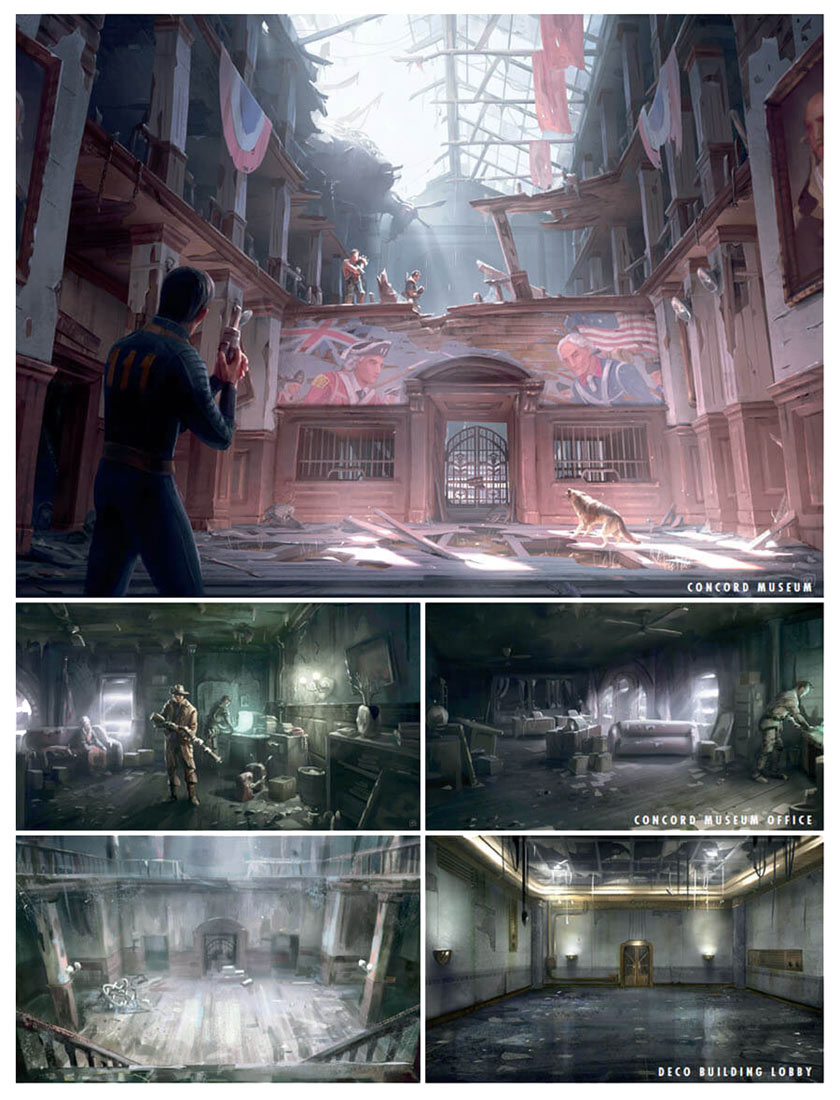 Concord Museum Concept Art from Fallout 4