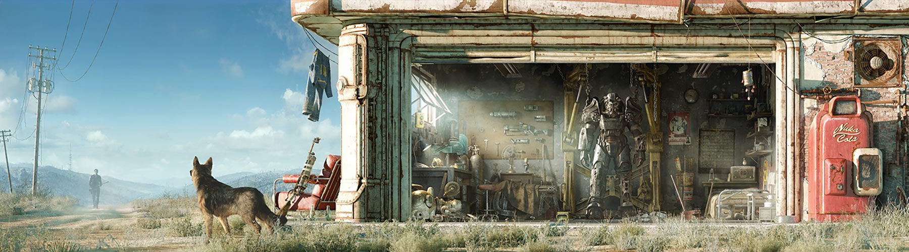 Garage Exterior Artwork from Fallout 4