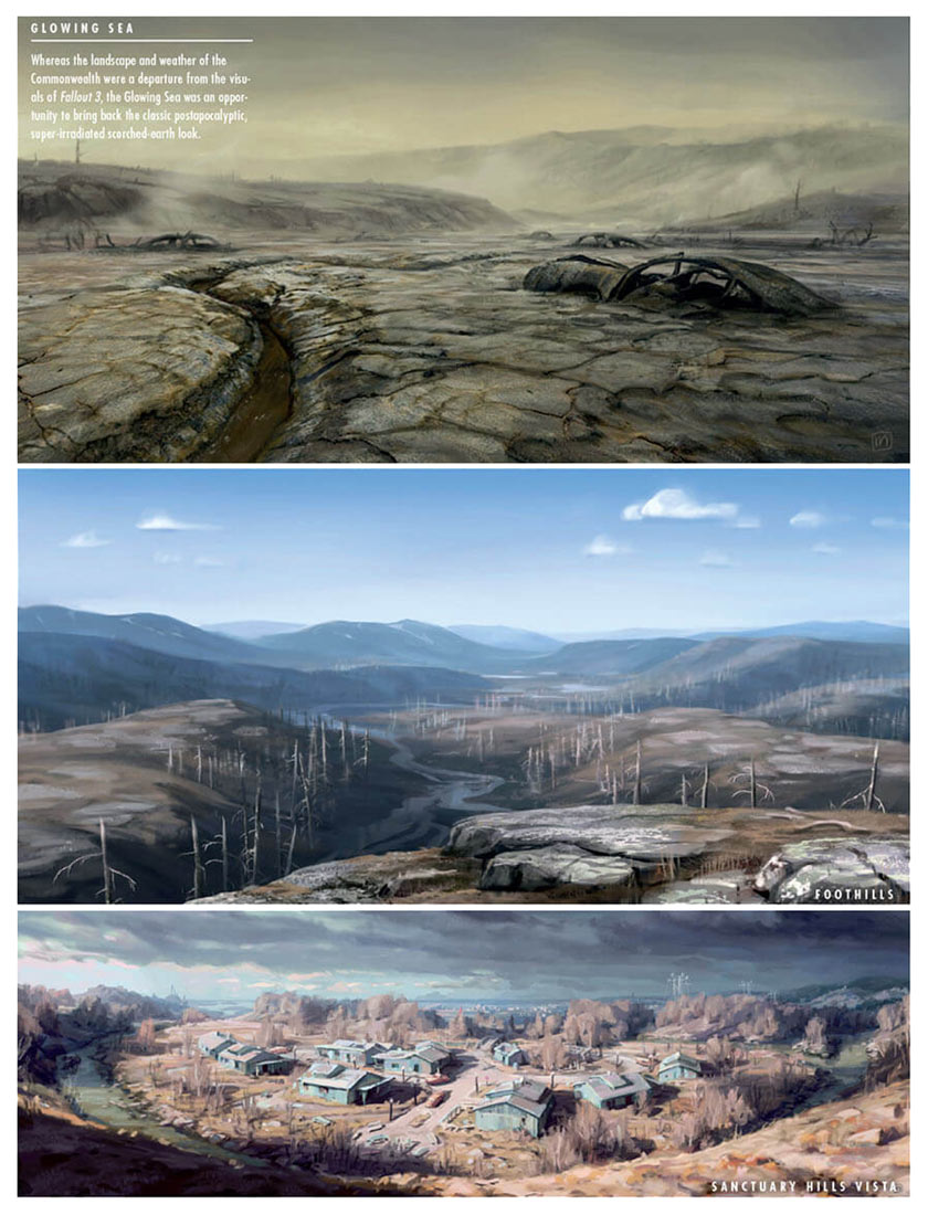 Landscapes Concept Art from Fallout 4