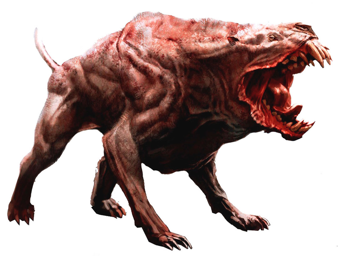 Mutant Hound Monster Art from Fallout 4