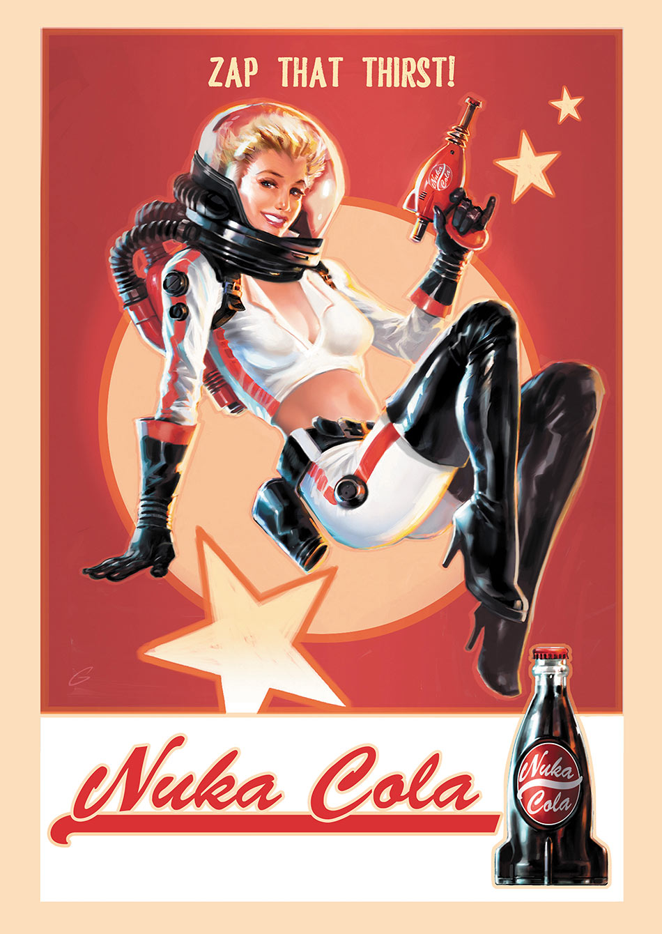 Nuka Cola Pin-up Artwork from Fallout 4
