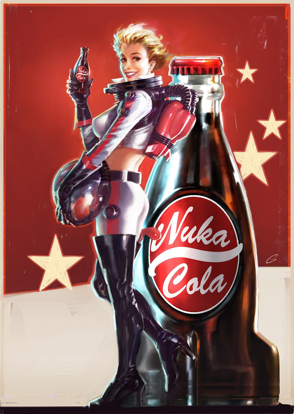 Nuka Cola Pin-up Artwork from Fallout 4