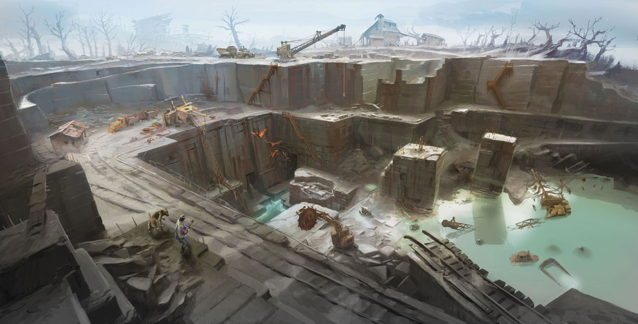 Quarry Exterior Concept Art from Fallout 4