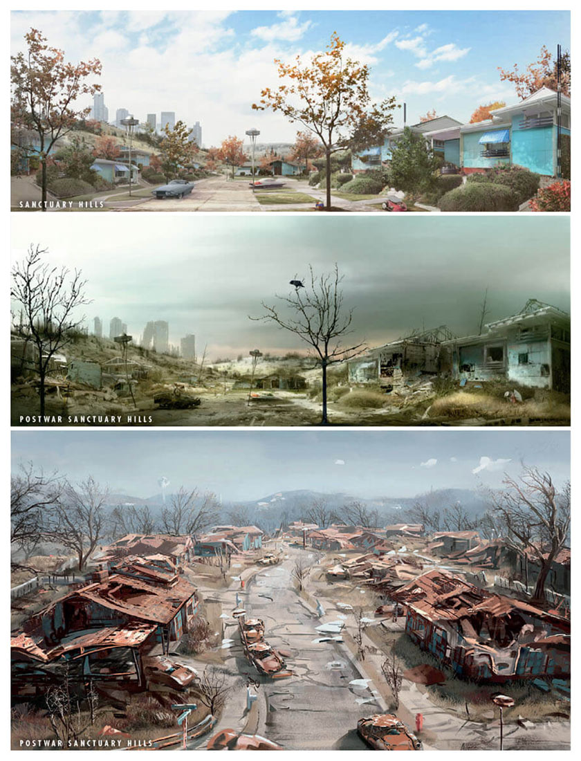 Sanctuary Hills Concept Art from Fallout 4