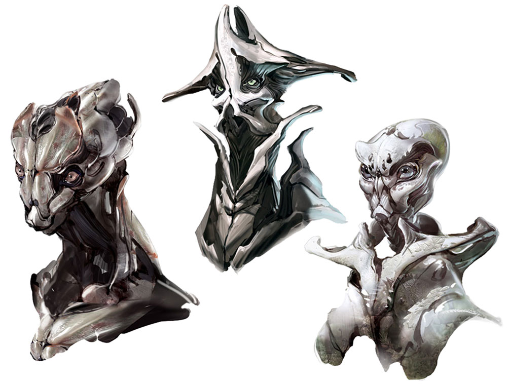 Alien Head Concept Artwork from Mass Effect: Andromeda