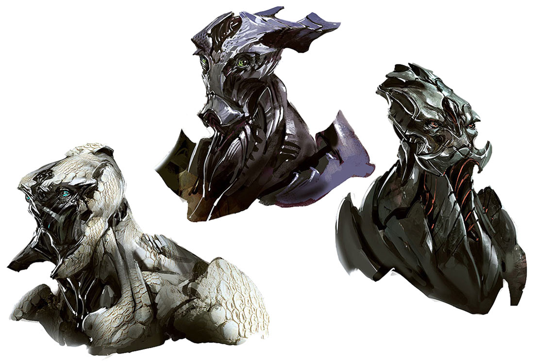 Alien Heads Concepts from Mass Effect: Andromeda