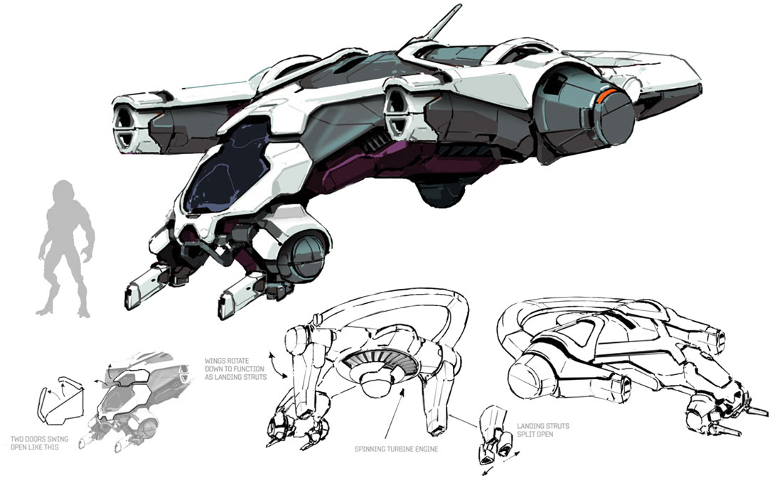 Angara Fighter Concept Art from Mass Effect: Andromeda