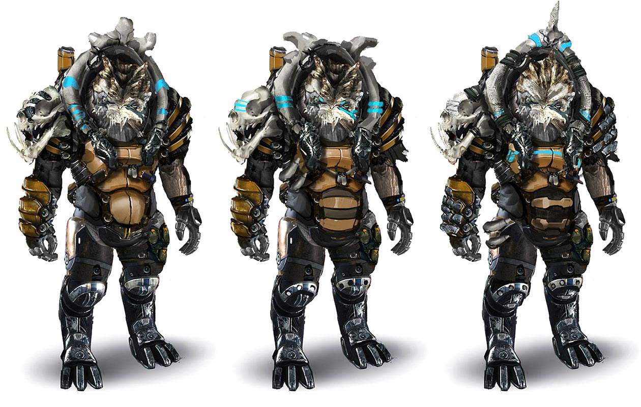 Drack's Armor Concept Artwork from Mass Effect: Andromeda