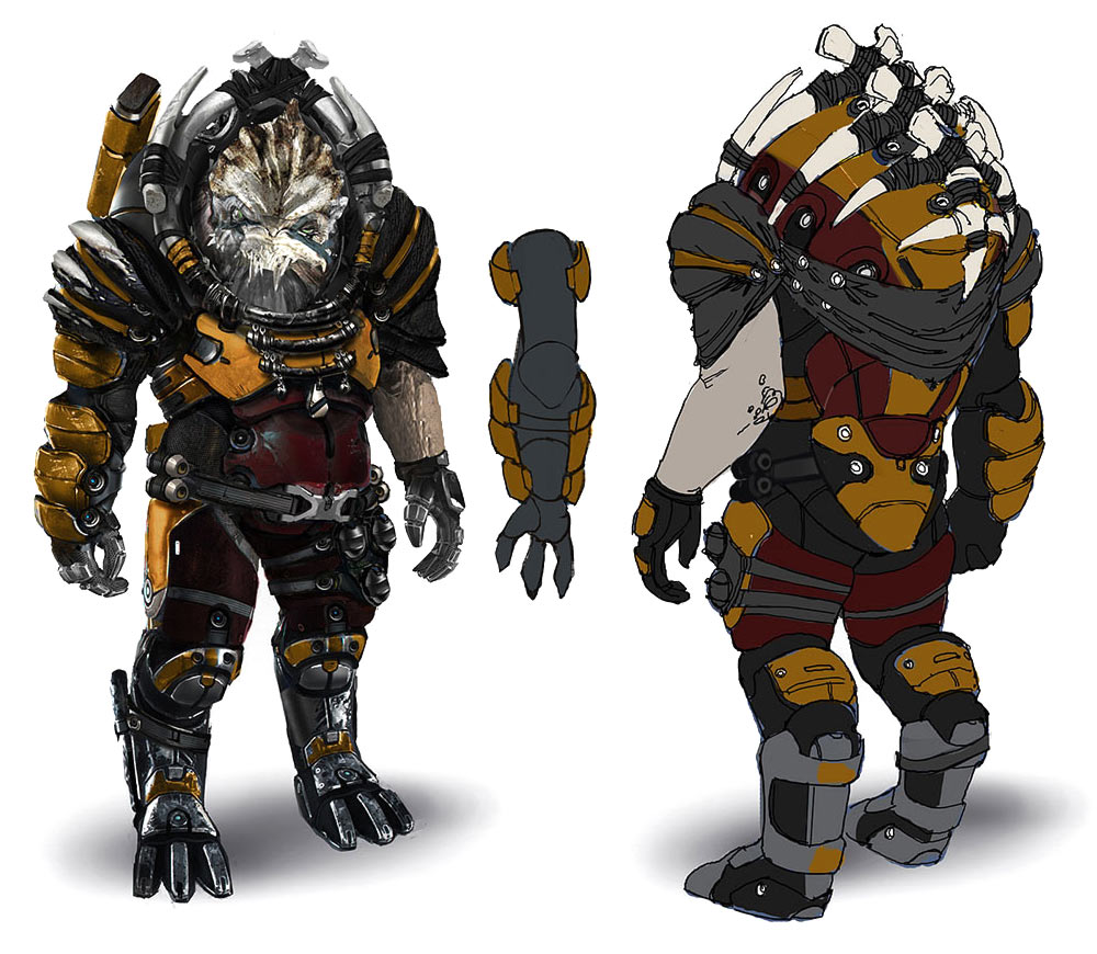 Drack Concept Artwork from Mass Effect: Andromeda