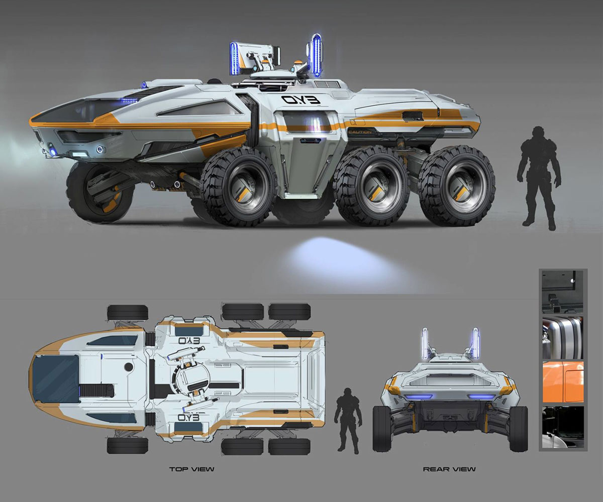 Human Land Vehicle Concept Art from Mass Effect: Andromeda