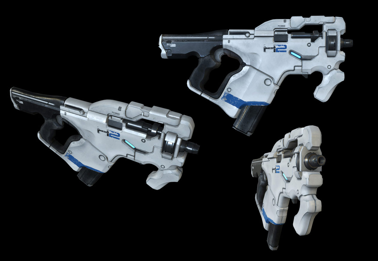 M-25 Hornet SMG Weapon Art from Mass Effect: Andromeda