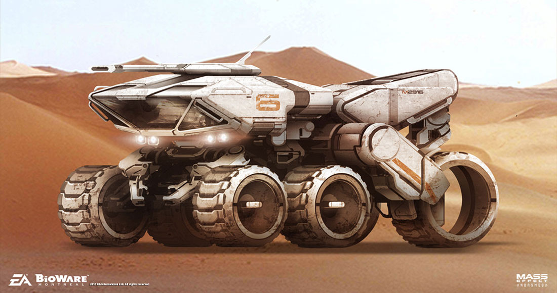 Mako Vehicle Concept Art from Mass Effect: Andromeda