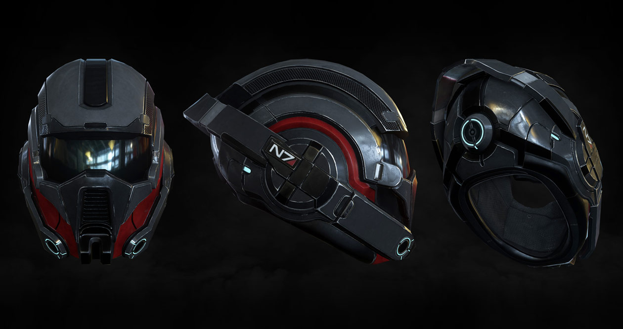 N7 Helmet Artwork from Mass Effect: Andromeda