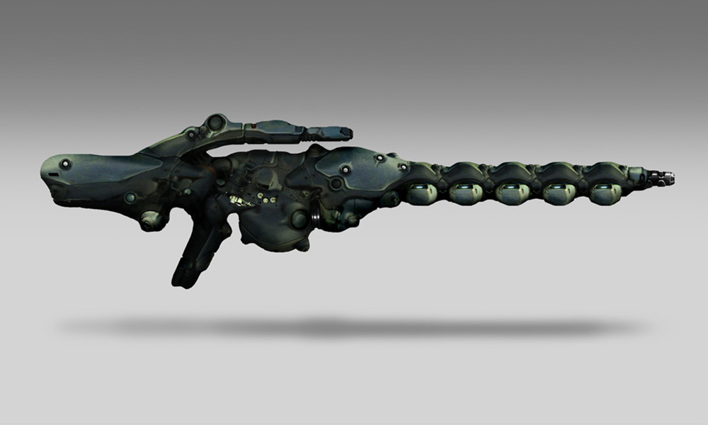 Naladen Sniper Rifle Weapon Art from Mass Effect: Andromeda