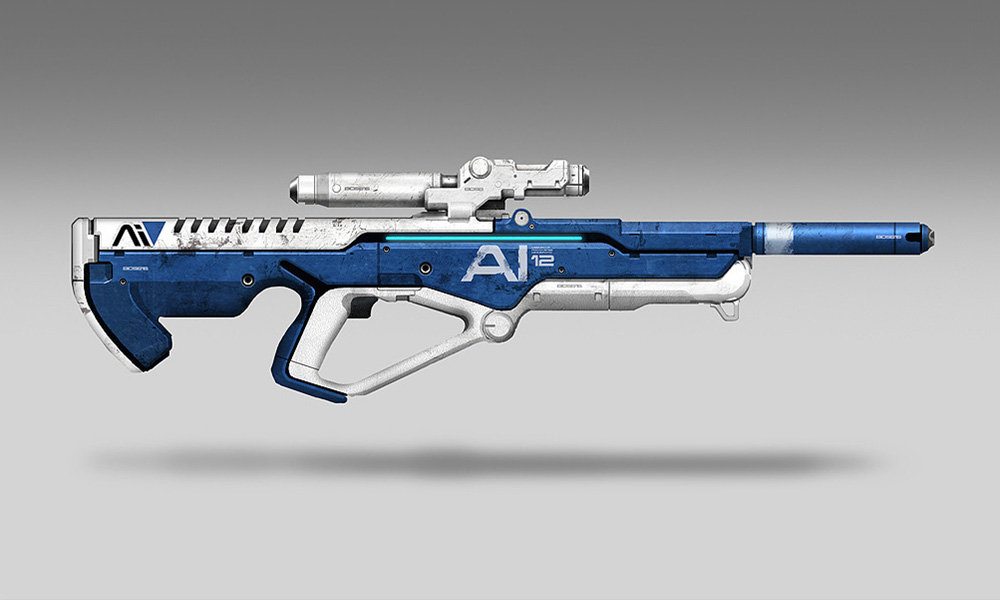 Observer Sniper Rifle Weapon Art from Mass Effect: Andromeda