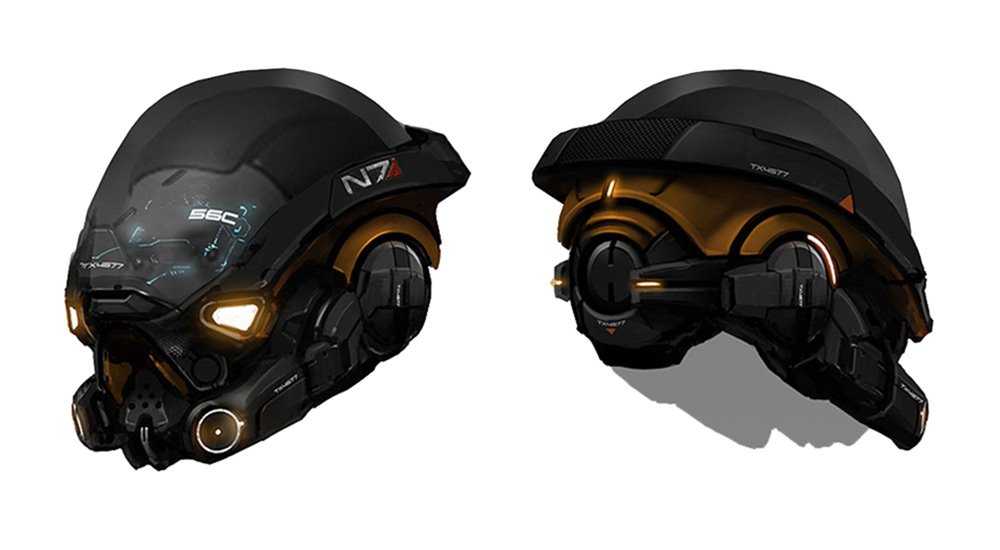 Pathfinder Helmet Concept Artwork from Mass Effect: Andromeda