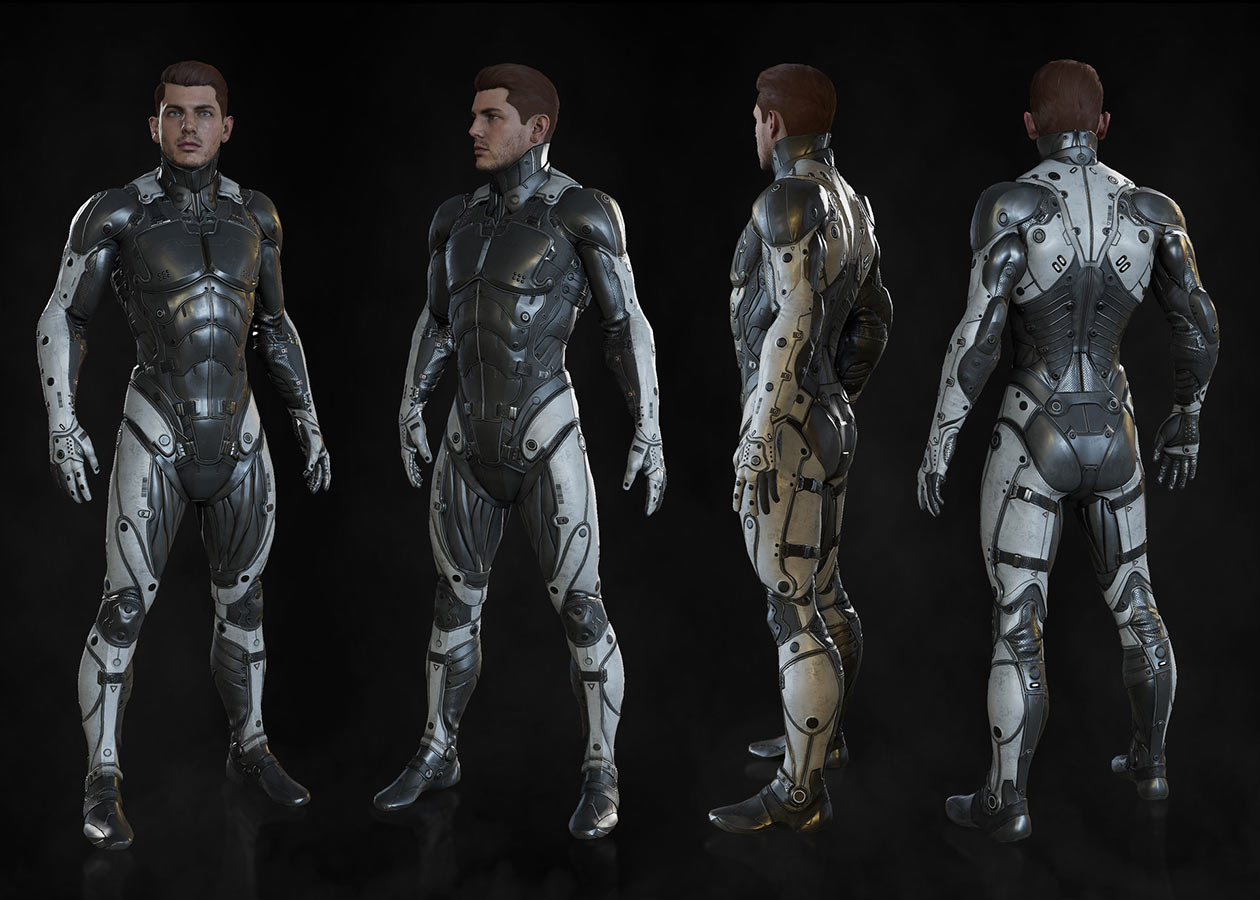 Ryder's Undersuit Artwork from Mass Effect: Andromeda