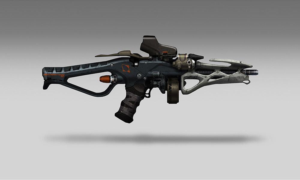 Sandstorm Assault Rifle Weapon Art from Mass Effect: Andromeda