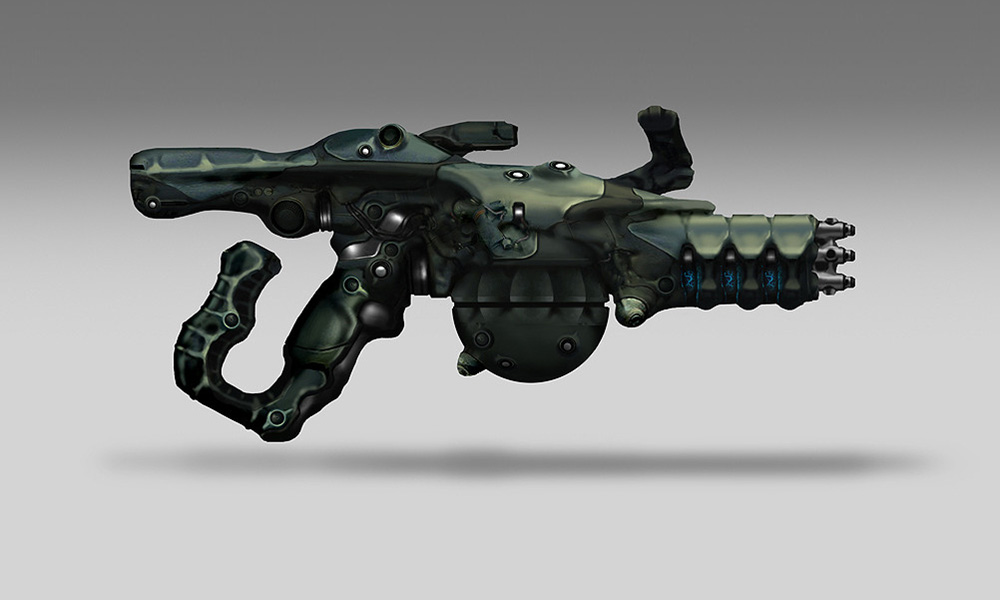 Soned Minigun Weapon Art from Mass Effect: Andromeda