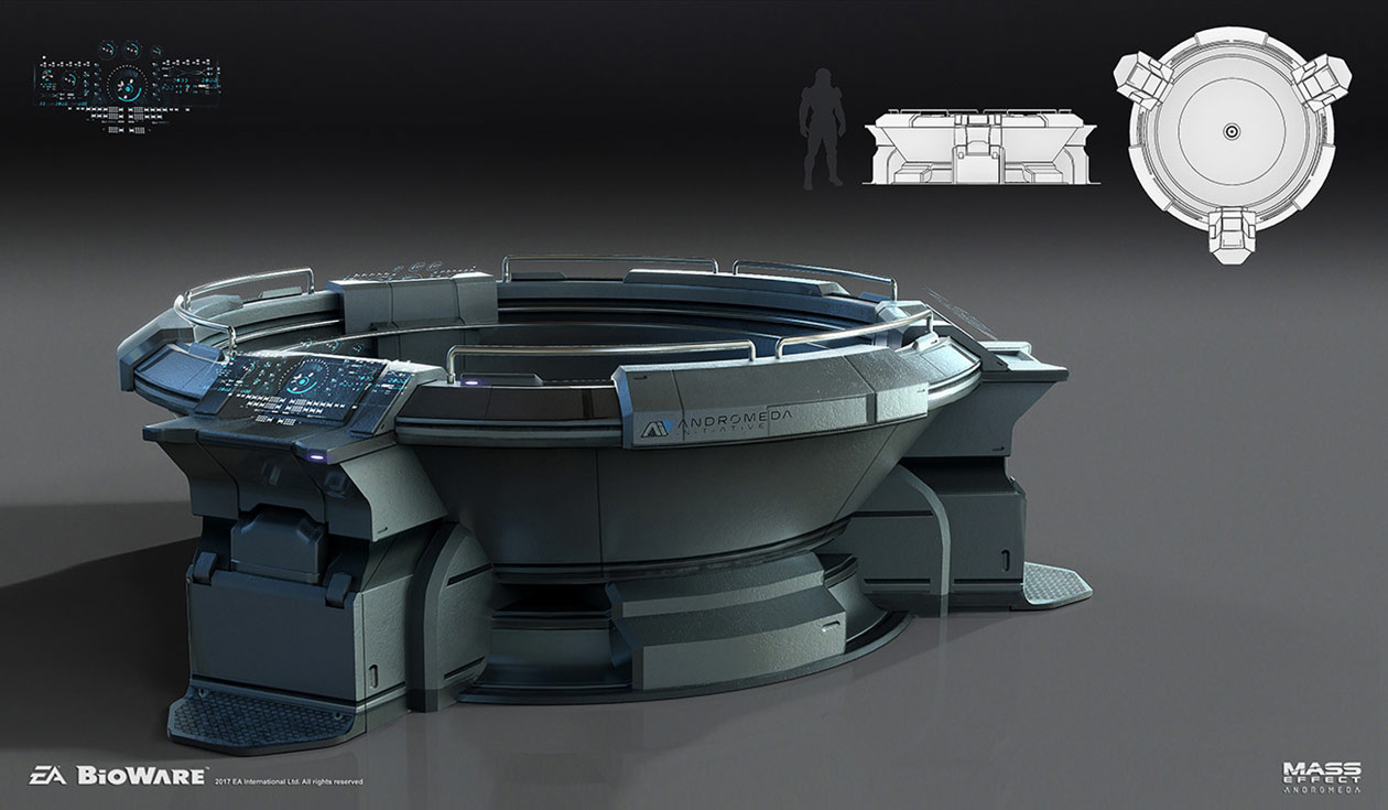 Tempest Research Holo Table Concept Art from Mass Effect: Andromeda