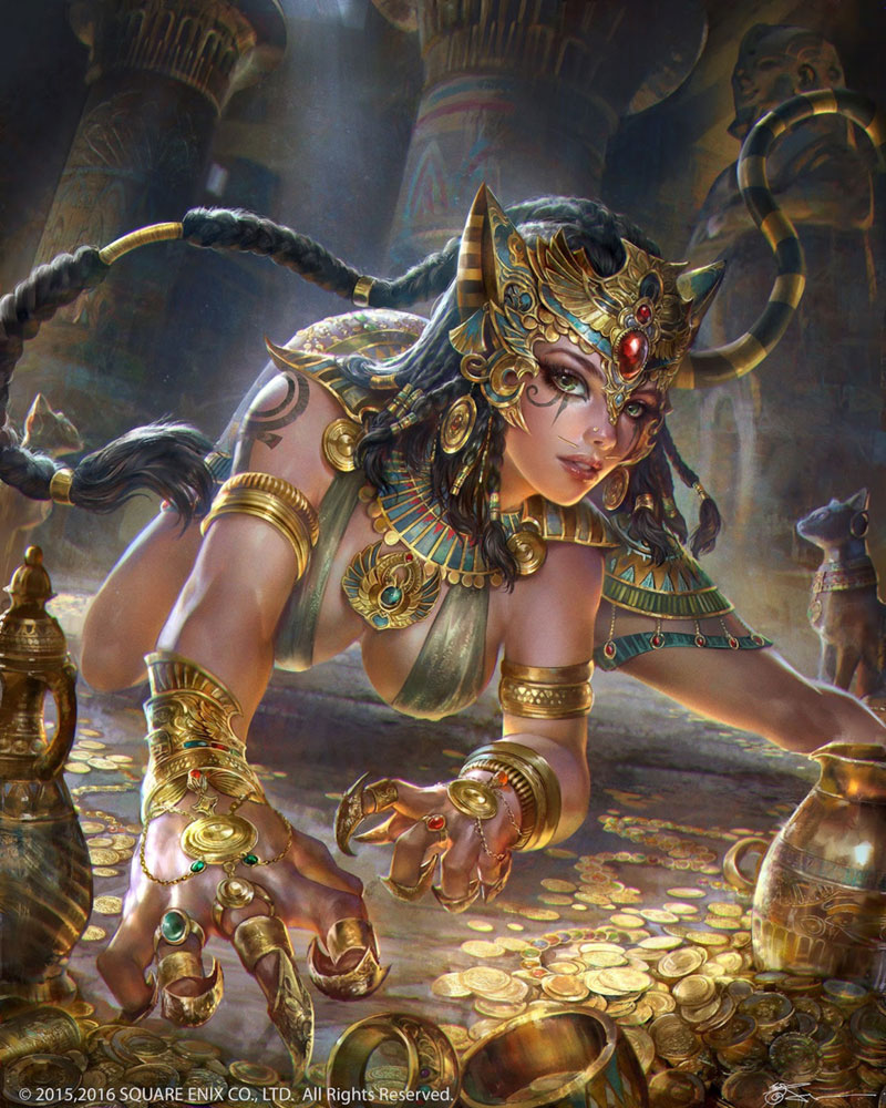 Bastet Artwork from Mobius Final Fantasy