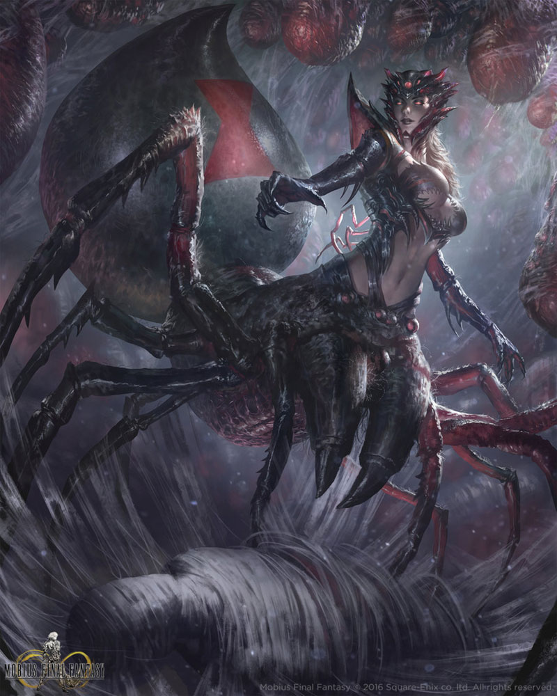 Black Widow Artwork from Mobius Final Fantasy