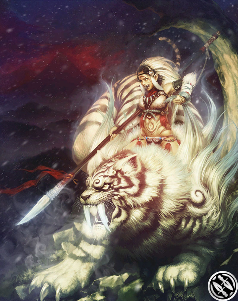 Byakko Artwork from Mobius Final Fantasy