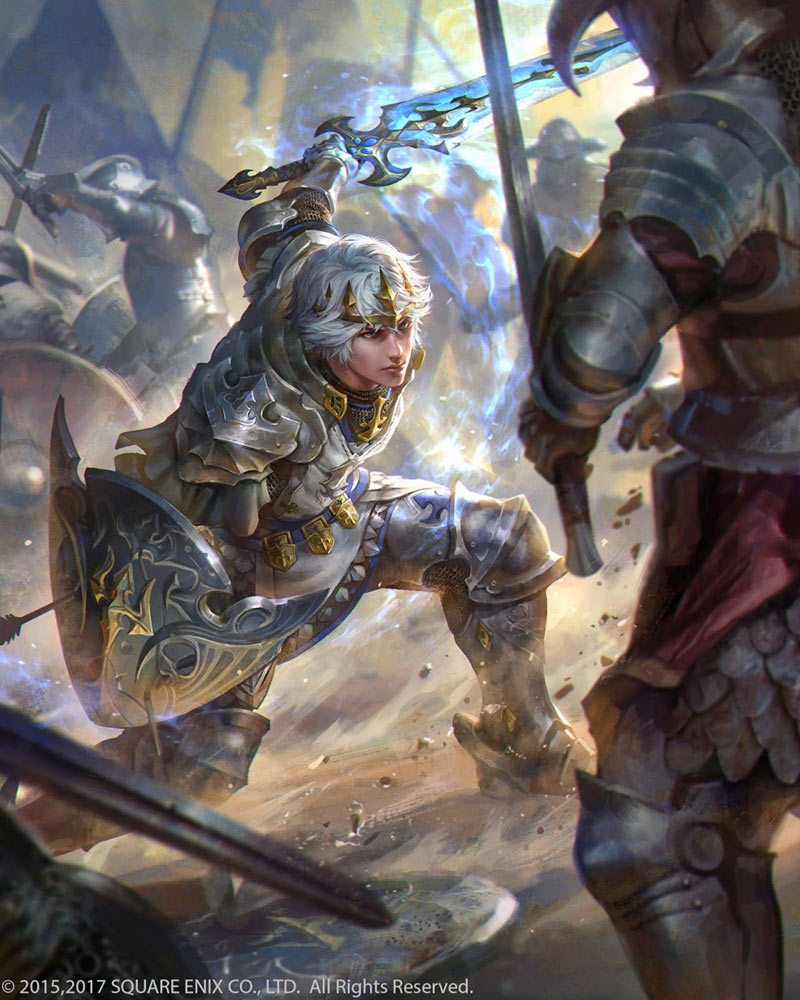 Eorzea Knight Artwork from Mobius Final Fantasy