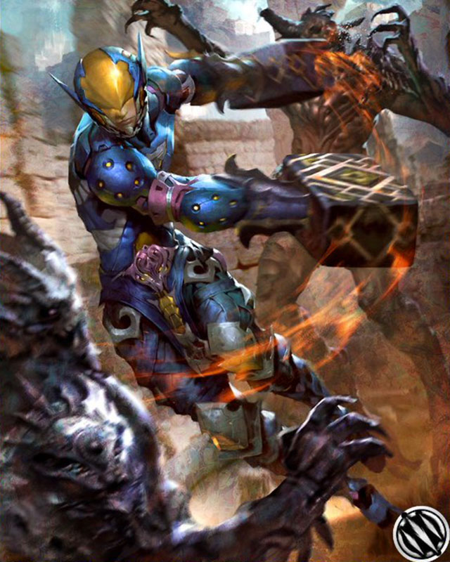 Grappler Artwork from Mobius Final Fantasy
