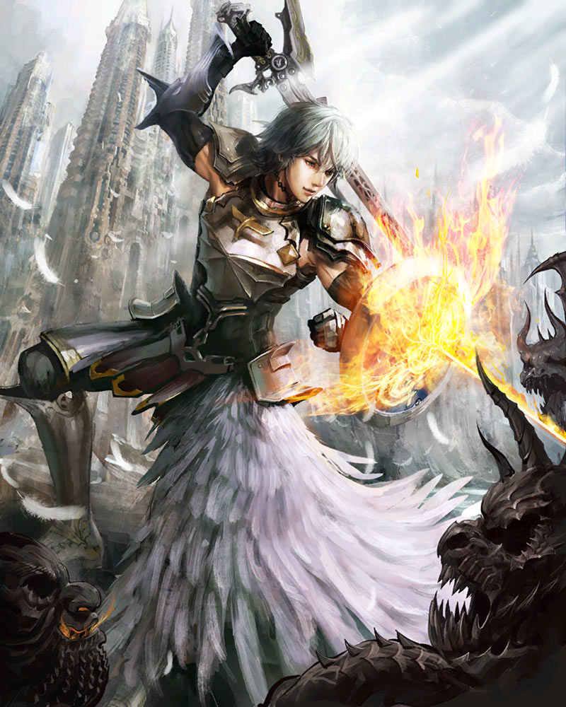 Knight of Etro (Lightning) Artwork from Mobius Final Fantasy